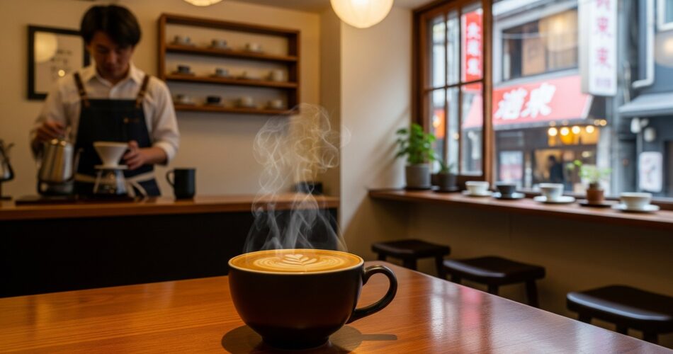 A coffee in a Japanese coffee shop