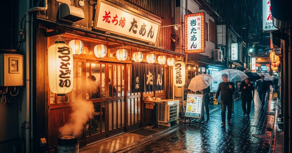 The outside of a Japanese Izakaya