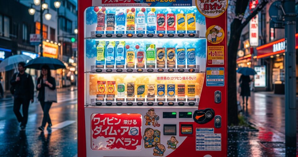 A Japanese vending machine on the street