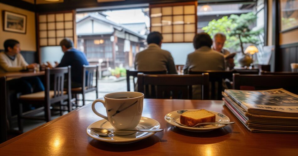 A coffee in a Japanese kissaten