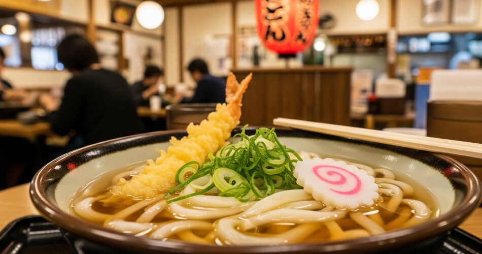 udon noodles in a Japanese restaurant