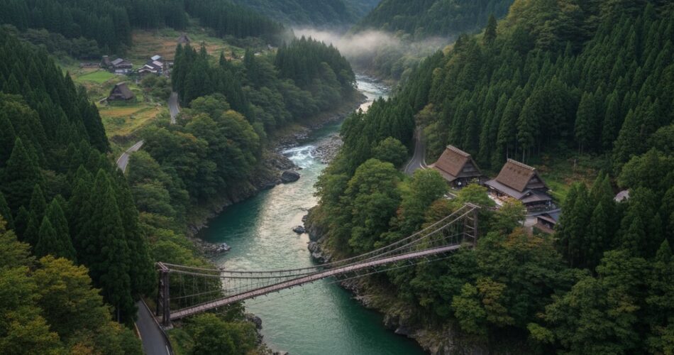 Iya Valley region in Tokushima in Japan
