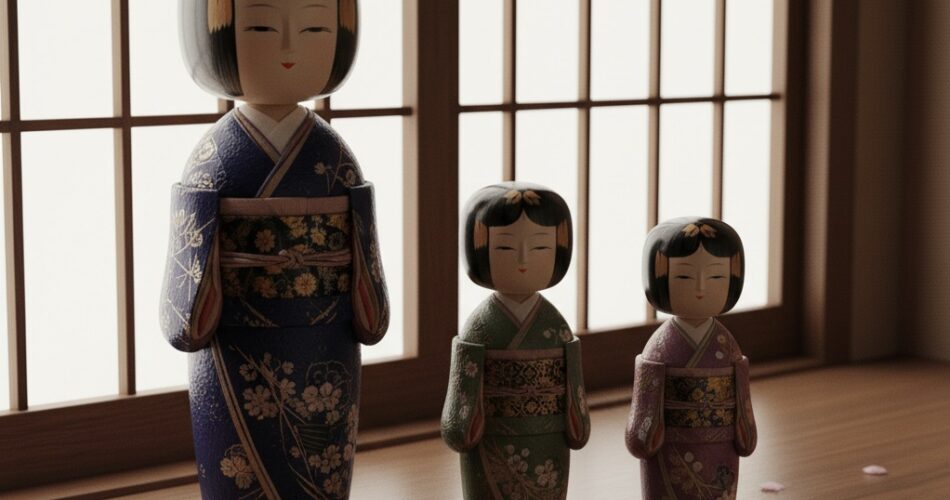 Japanese kokeshi dolls
